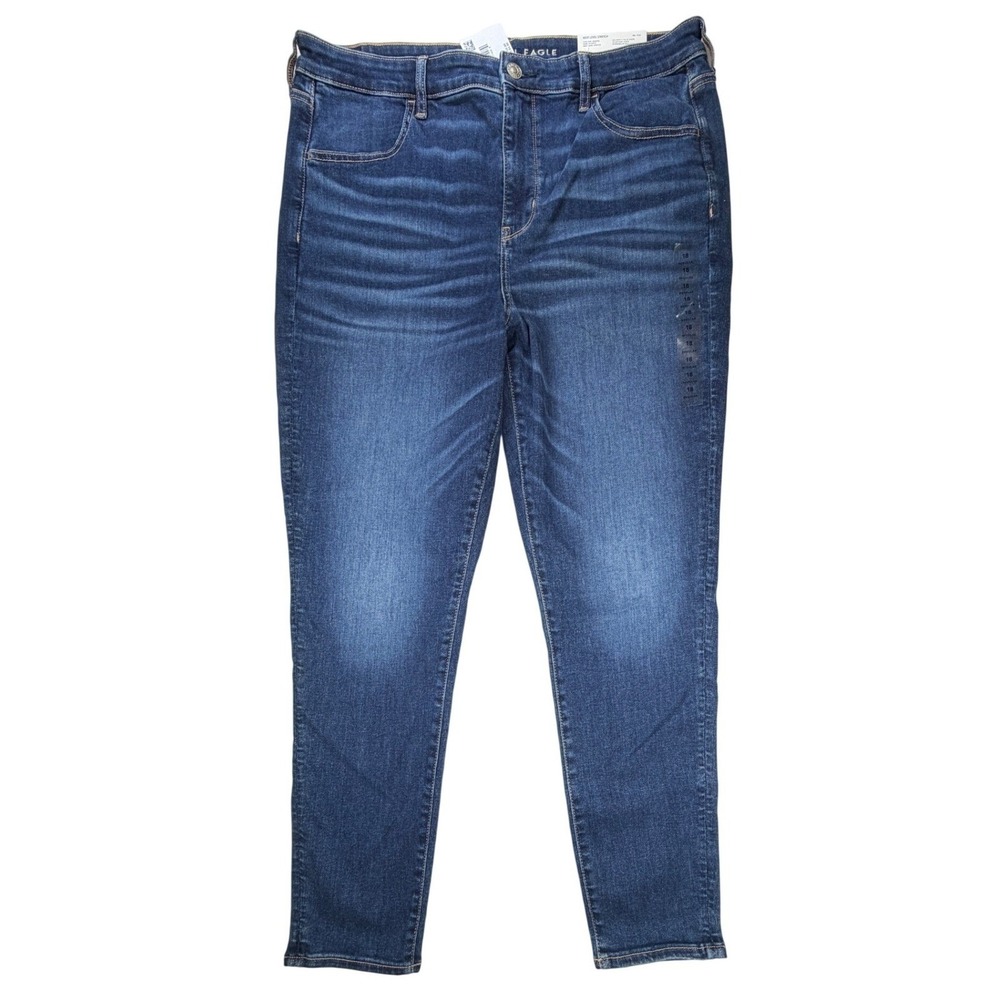 American Eagle Next Level Stretch High Rise Jegging Dark Atlantic Blue SZ 18 34W